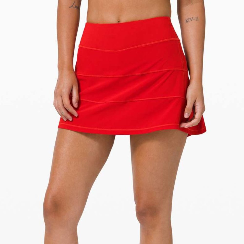 NWT Lululemon Pace Rival Skirt Dark Red - Picture 2 of 4